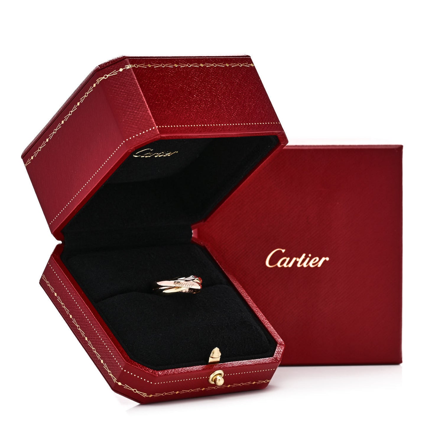 18K Pink Yellow White Gold Classic Trinity Ring 52 6