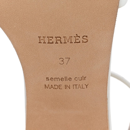 Hermes Calfskin Encens 50 Sandals 37 White 8 of 9