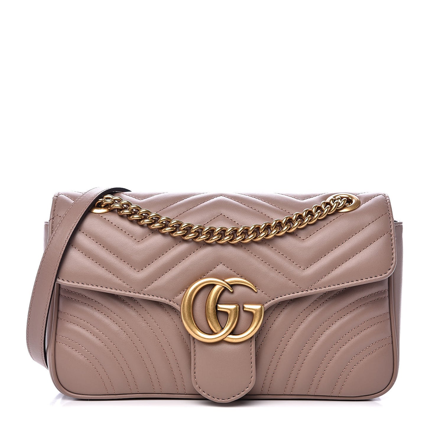 Calfskin Matelasse Small GG Marmont Shoulder Bag Porcelain Rose