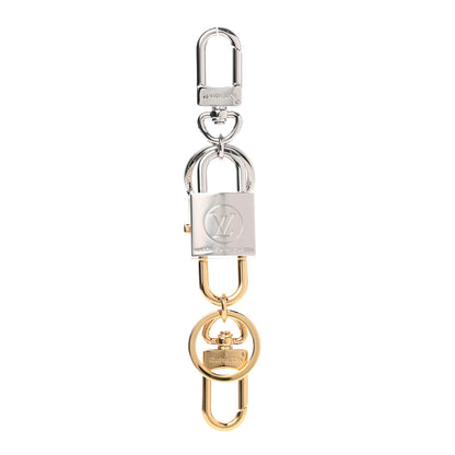 Louis Vuitton BFF Padlock Bag Charm Key Holder Gold Silver 1 of 7