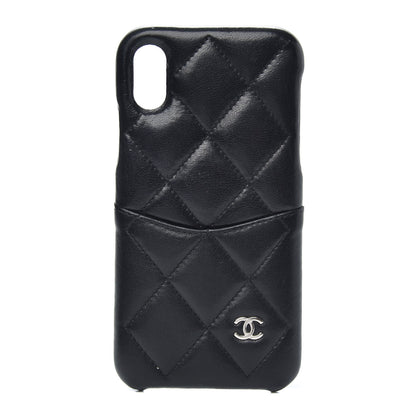 Chanel Lambskin Quilted iPhone X Case Black 1 of 7