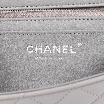 Chanel Lambskin Quilted Mini Rectangular Flap Grey 6 of 10
