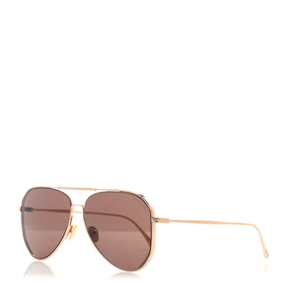 Tom Ford Metal Charles-02 Aviator Sunglasses TF853 Gold 1 of 8