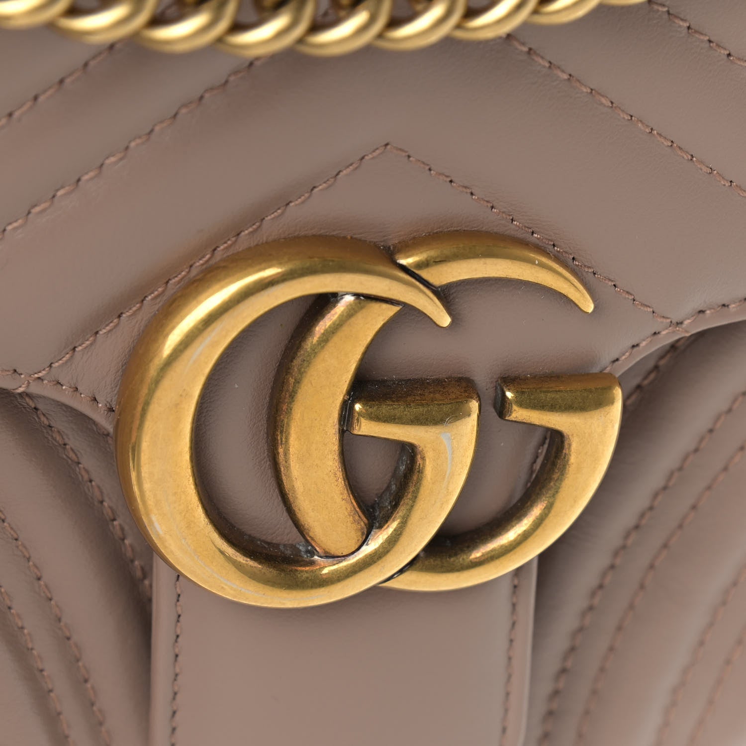 Gucci Calfskin Matelasse Small GG Marmont Shoulder Bag Porcelain Rose 10 of 10