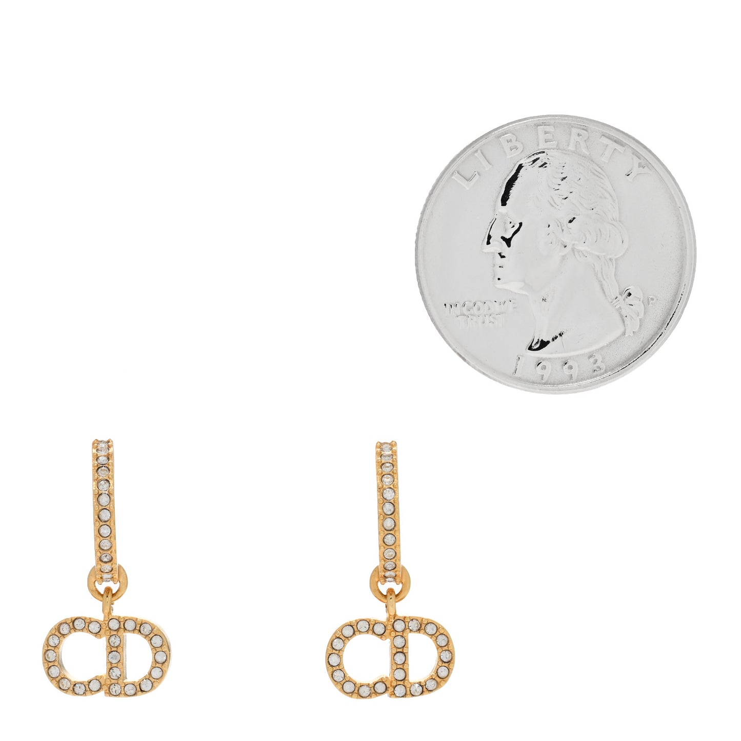 Crystal Clair D Lune Earrings Gold