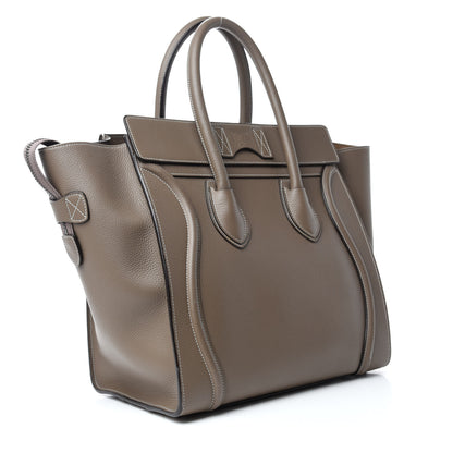 Celine Drummed Calfskin Mini Luggage Souris 3 of 13