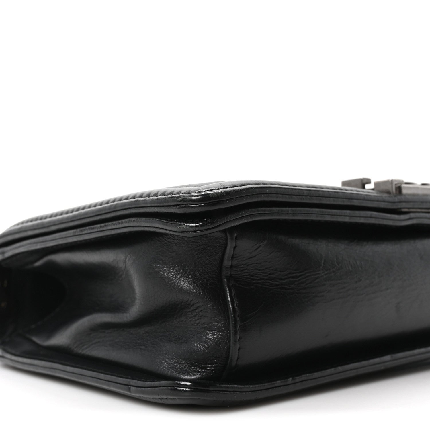 Chanel Calfskin Crystal Embossed Medium Boy Flap Black 9 of 10