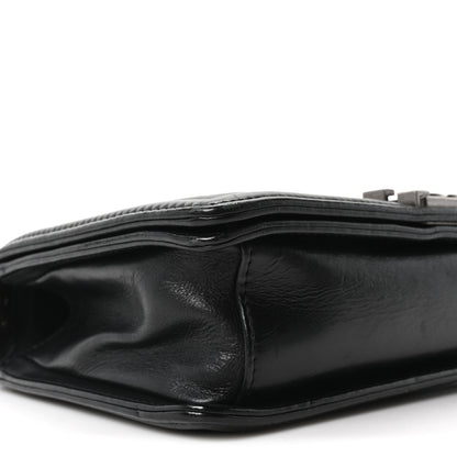Chanel Calfskin Crystal Embossed Medium Boy Flap Black 9 of 10