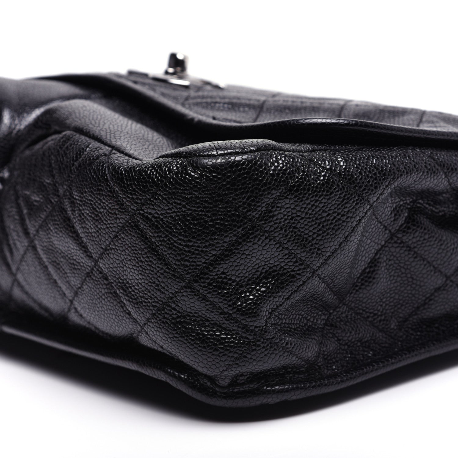 Chanel Grained Calfskin Large Natural Beauty Flap Black 7 of 13