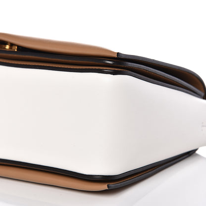 Celine Shiny Smooth Calfskin Medium Frame Shoulder Bag Tan Optic White 8 of 8