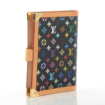 Louis Vuitton Monogram Multicolor Small Ring Agenda Cover Black 3 of 7