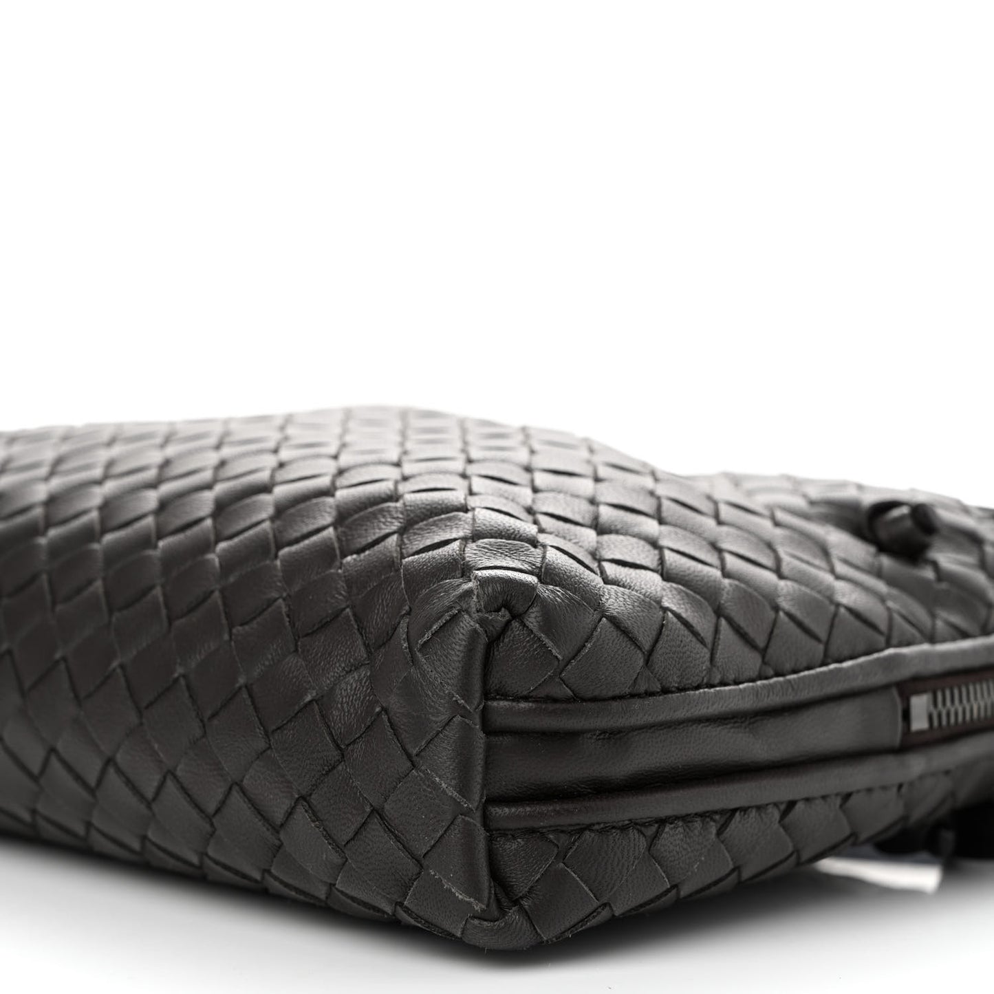 Nappa Intrecciato Nodini Bag Ebano