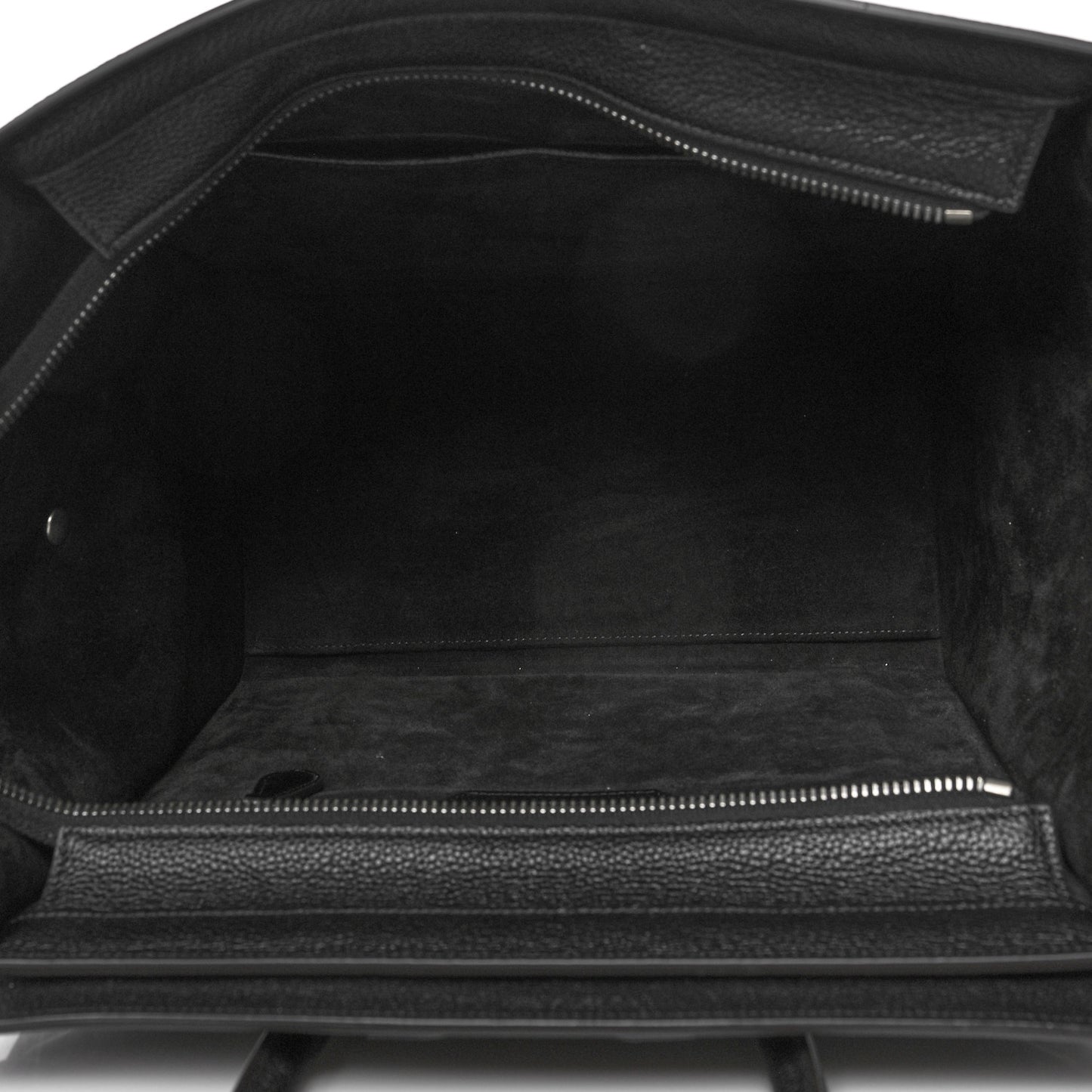 Drummed Calfskin Mini Luggage Black