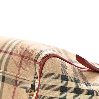 Burberry Haymarket Check Small Canterbury Tote Military Red 16 of 17