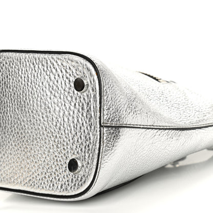 Alexander Wang Metallic Pebbled Calfskin Riot Bucket Bag Silver 10 of 10