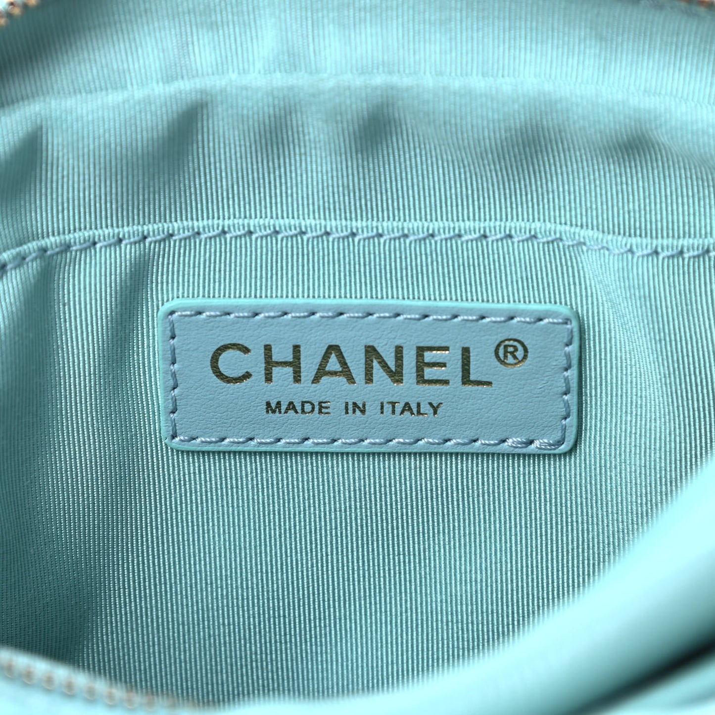 Calfskin Quilted Day Trips Camera Case Turquoise
