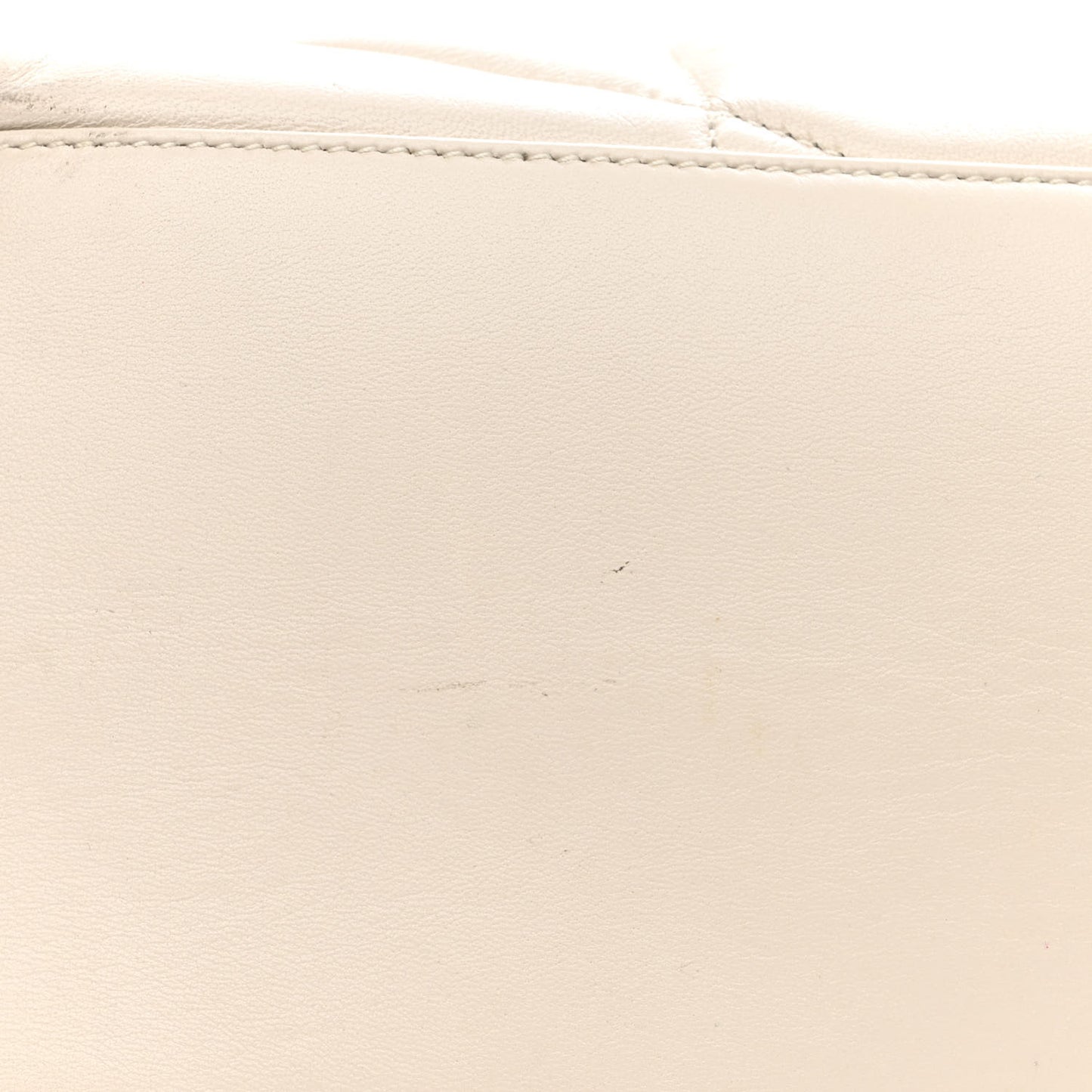 Lambskin Quilted Medium Loulou Puffer Monogram Chain Satchel Crema Soft