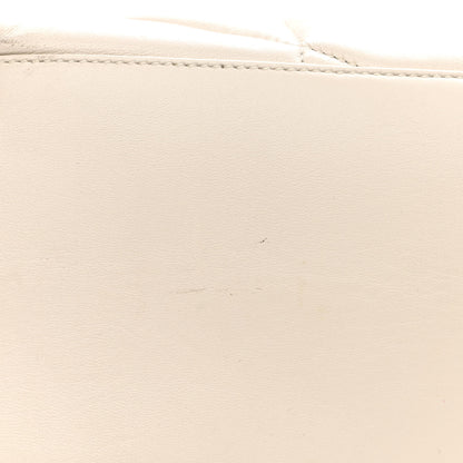 Saint Laurent Lambskin Quilted Medium Loulou Puffer Monogram Chain Satchel Crema Soft 11 of 13