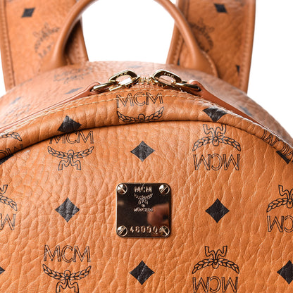 MCM Visetos Medium Stark Backpack Cognac 8 of 17