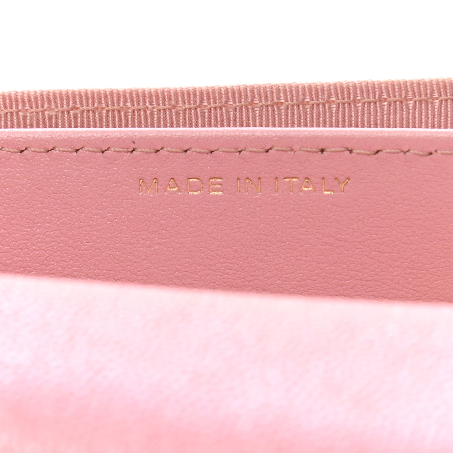 Iridescent Caviar Quilted Flap Card Holder Wallet Pink