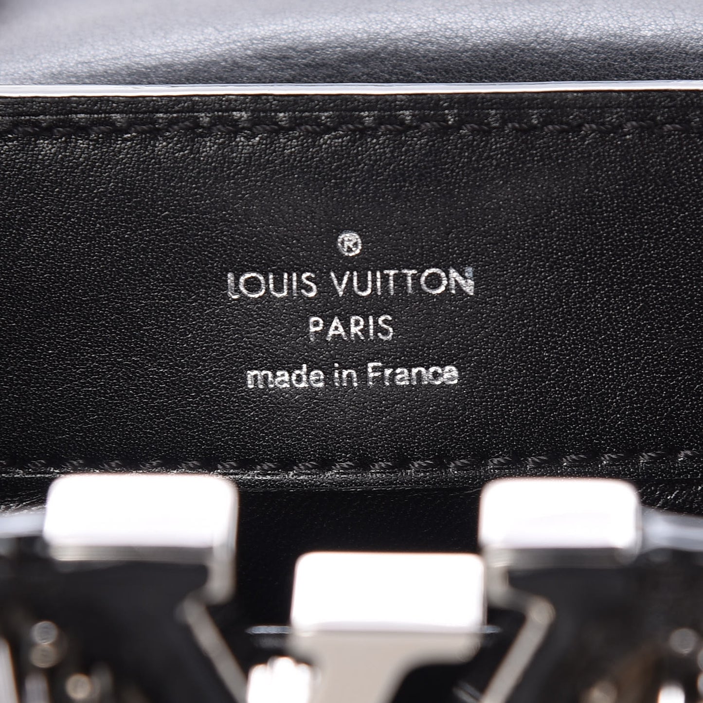 Smooth Calfskin Crystal Capucines Mini Black