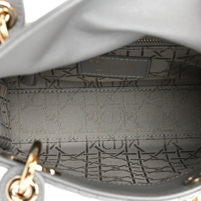 Christian Dior Metallic Lambskin Cannage Mini Lady Dior Grey 5 of 10