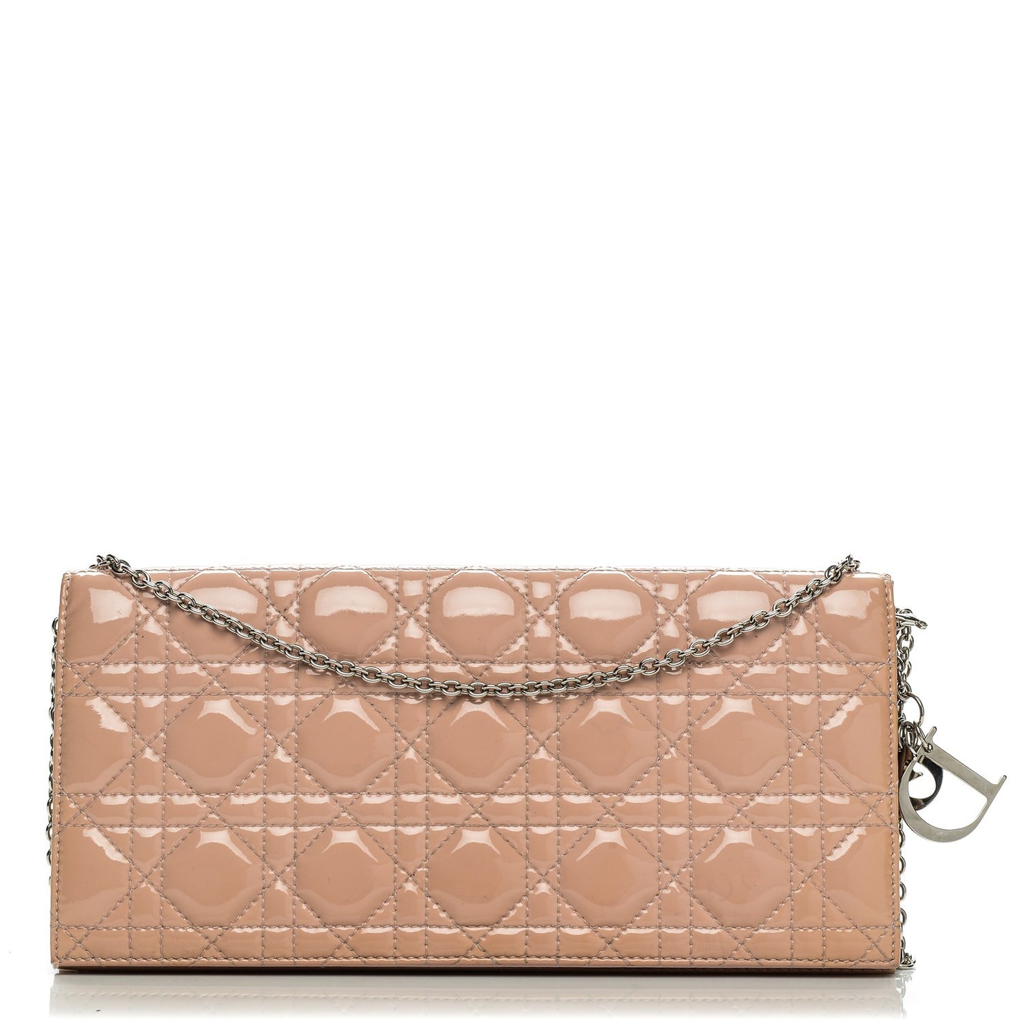 Patent Cannage Lady Dior Convertible Clutch Rose Clair