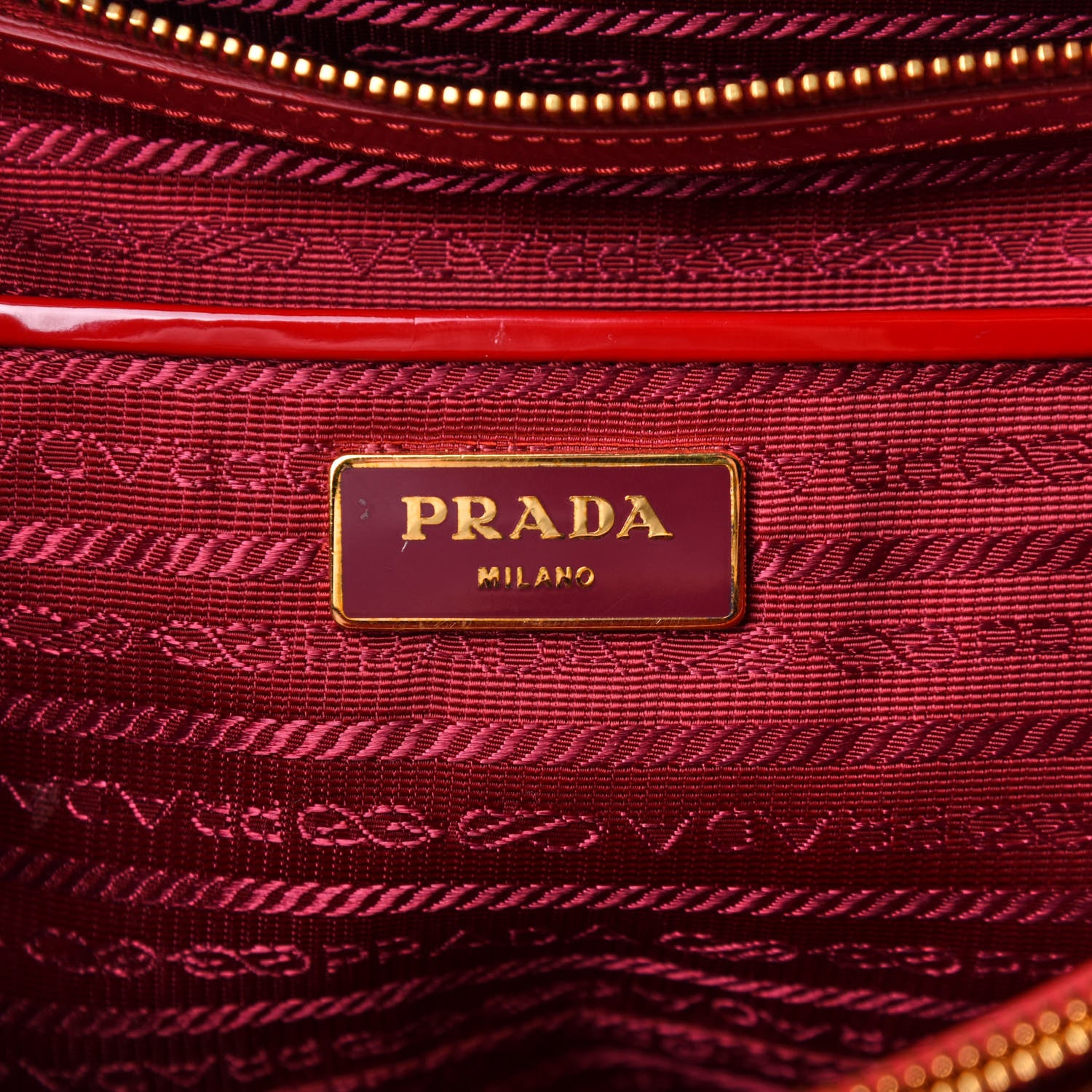 Prada Spazzolato Large Promenade Tote Rubino 9 of 13