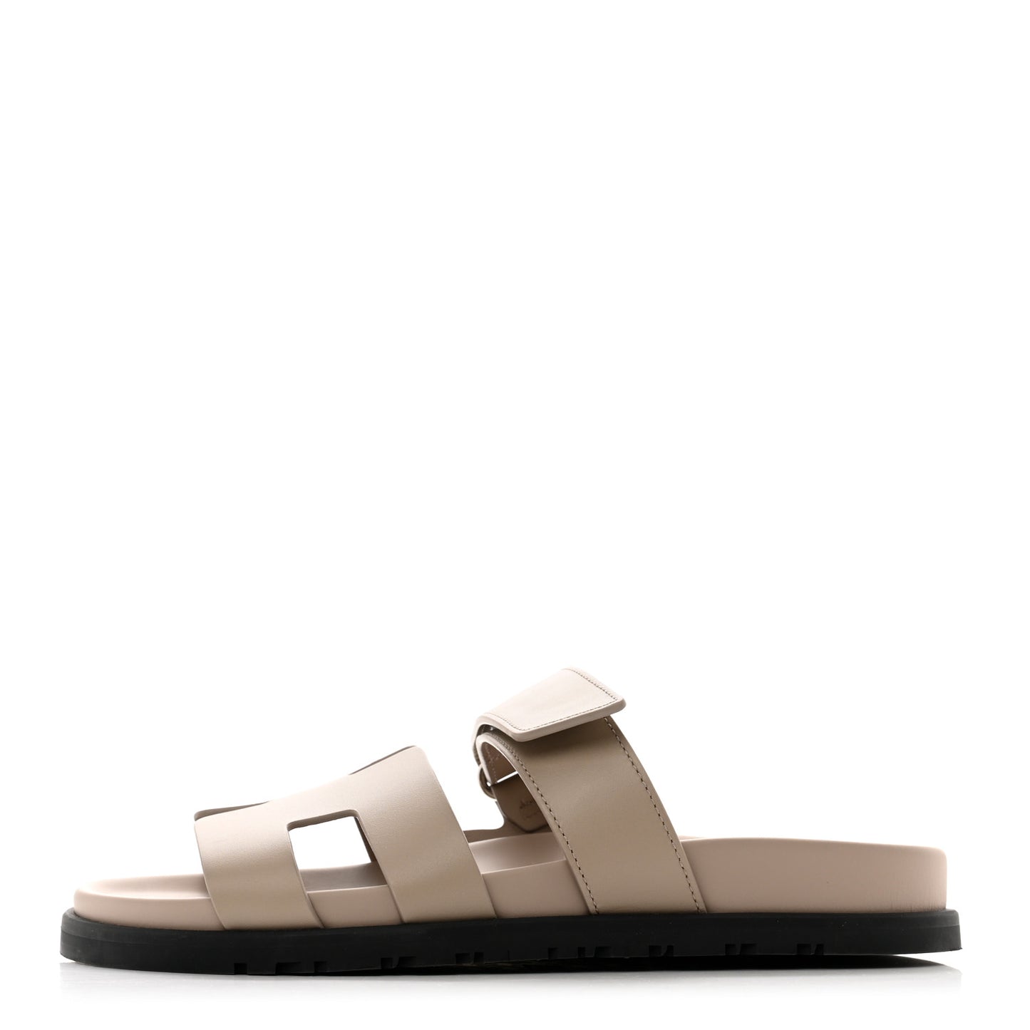 Calfskin Womens Chypre Sandals 37.5 Beige Mastic