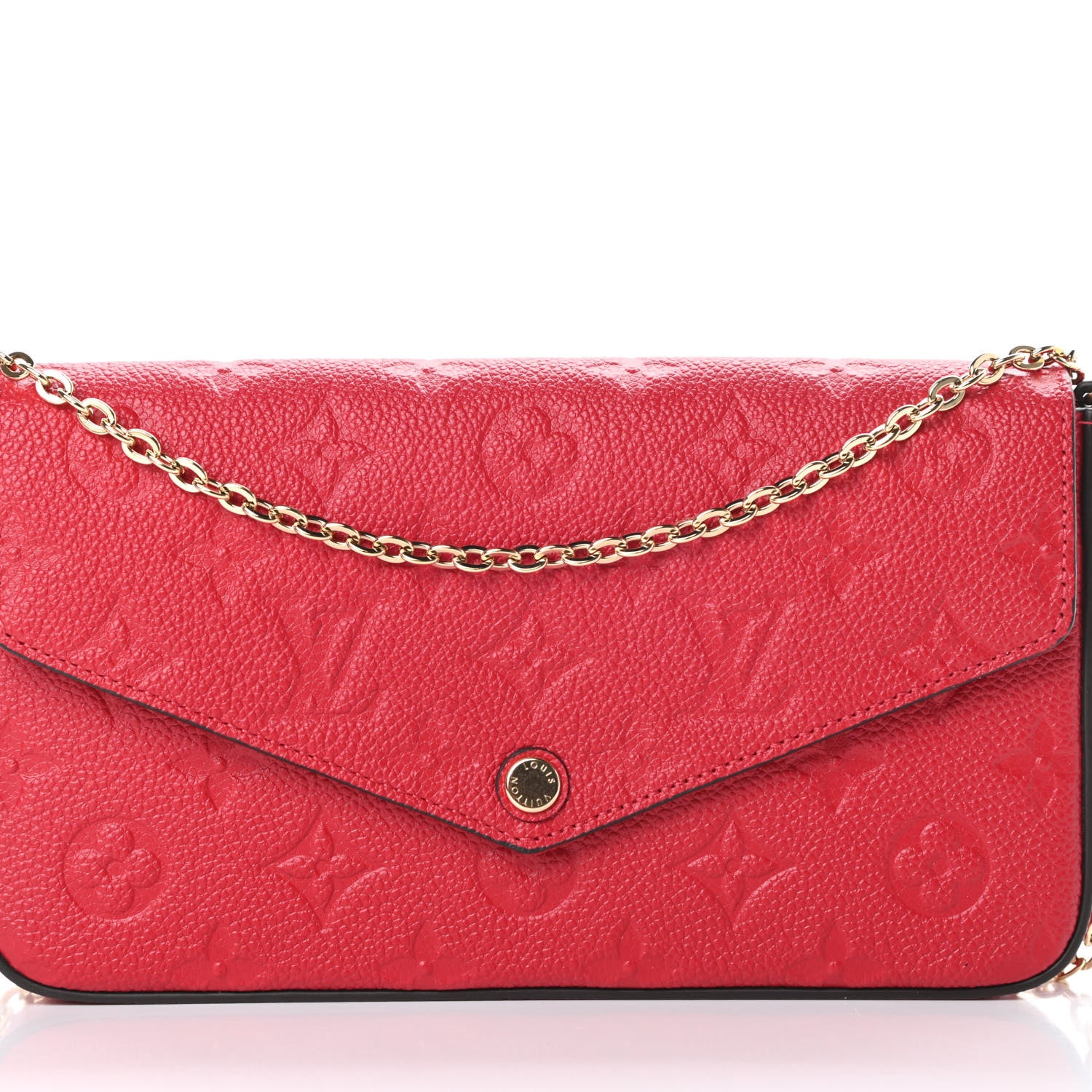 Louis Vuitton Empreinte Pochette Felicie Chain Wallet Scarlet 11 of 13