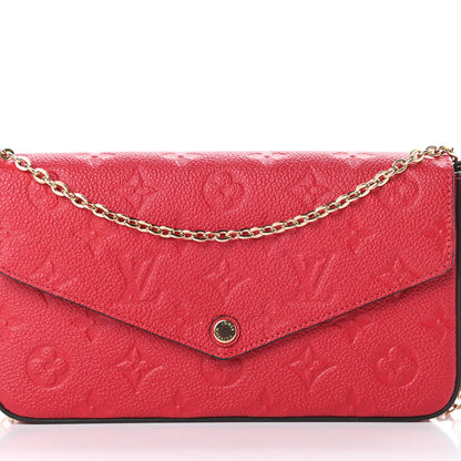 Louis Vuitton Empreinte Pochette Felicie Chain Wallet Scarlet 11 of 13