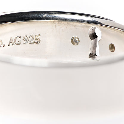 Tiffany Sterling Silver Diamond Locks Ring 56 7.5 5 of 6