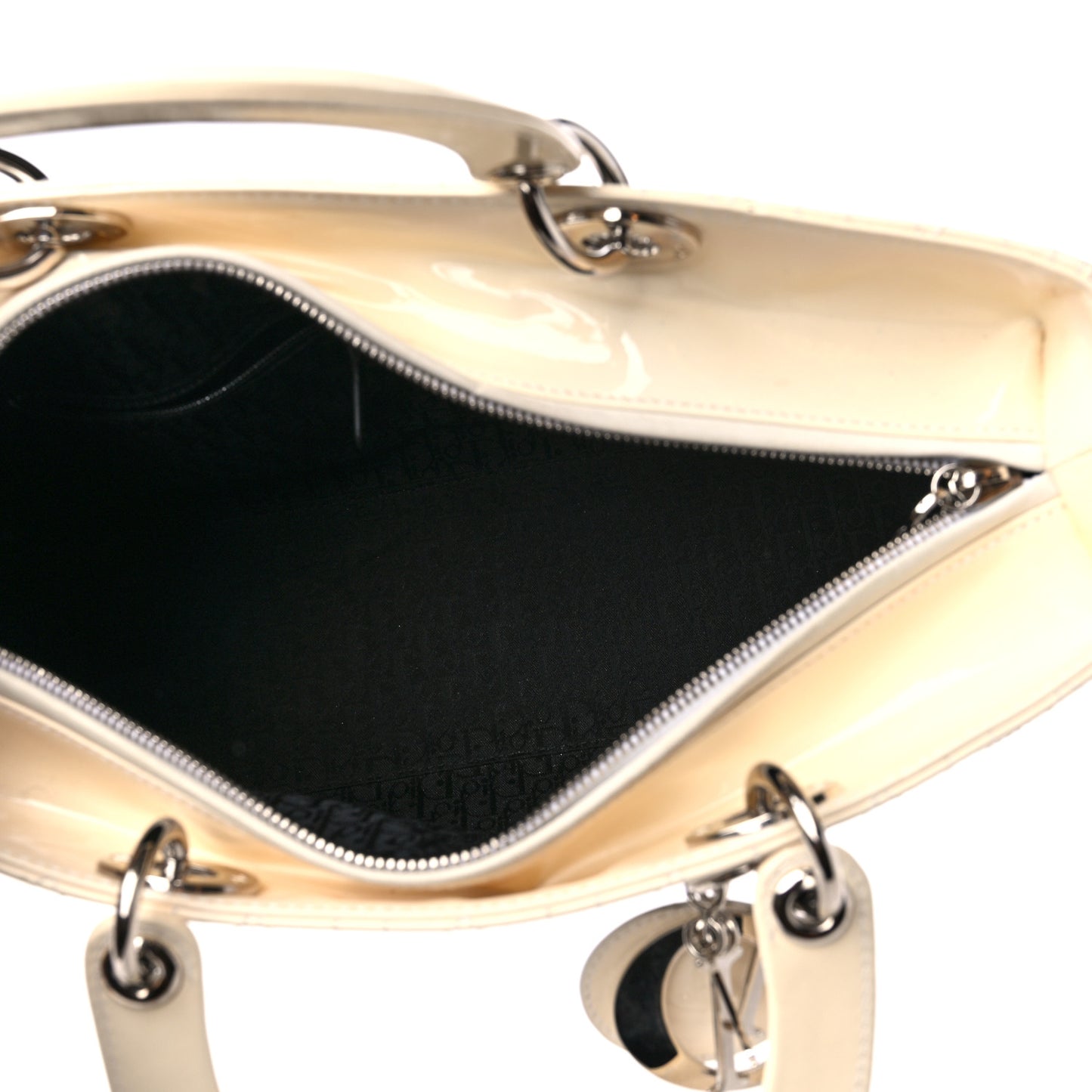 Patent Cannage Large Lady Dior White
