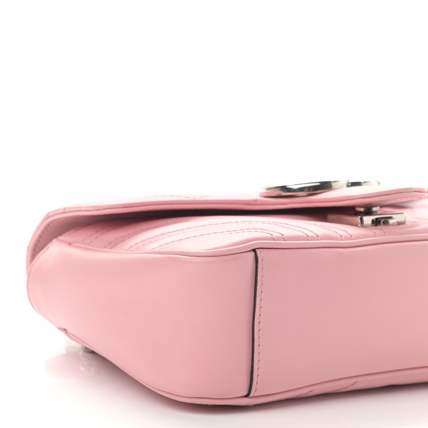 Gucci Calfskin Matelasse Mini GG Marmont Shoulder Bag Wild Rose 9 of 10