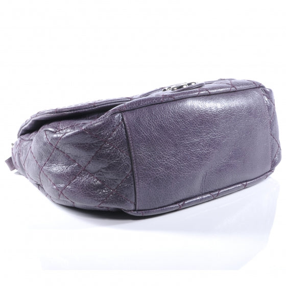 Glazed Calfskin On The Road XL Flap Purple