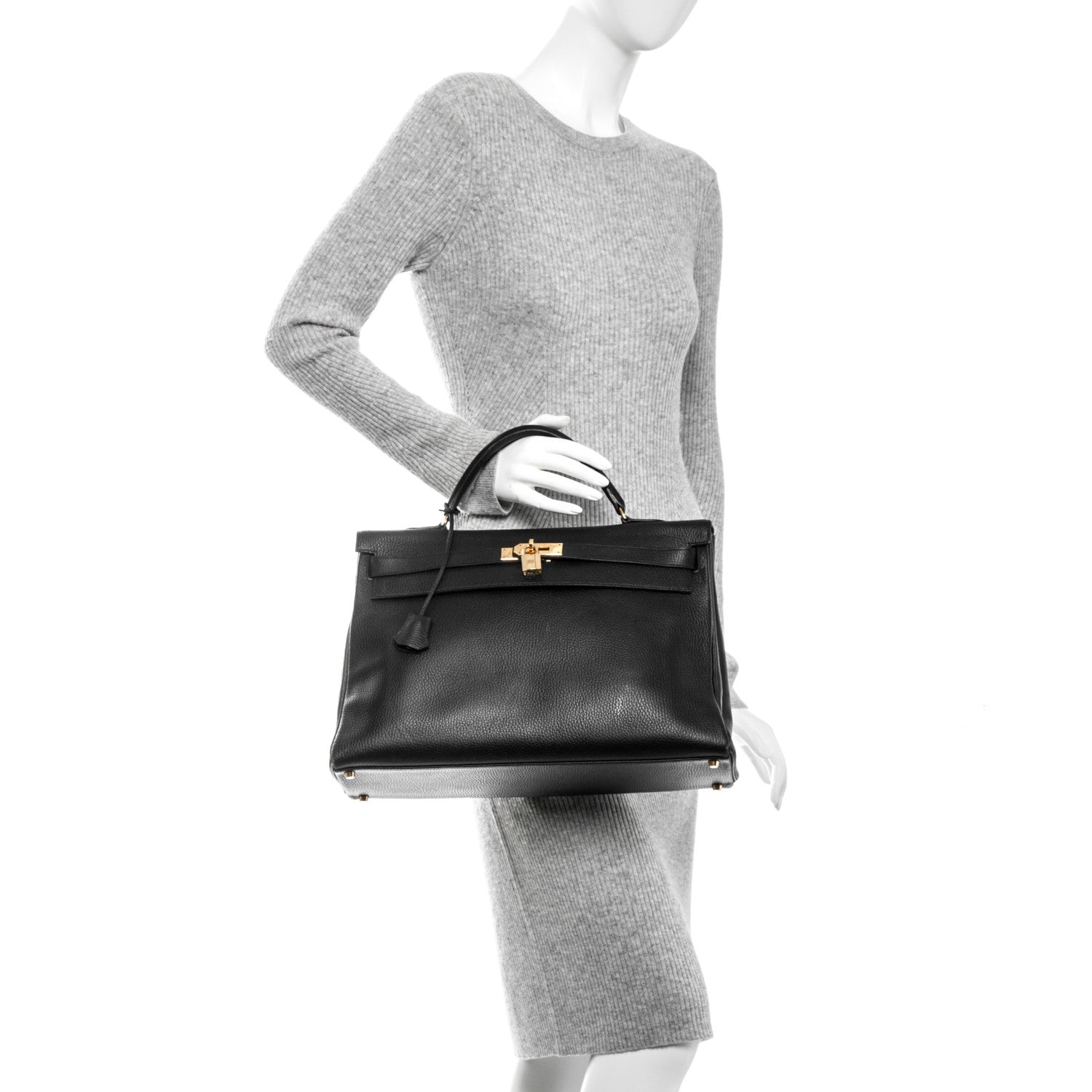 Hermes Ardennes Kelly Retourne 40 Black 2 of 21