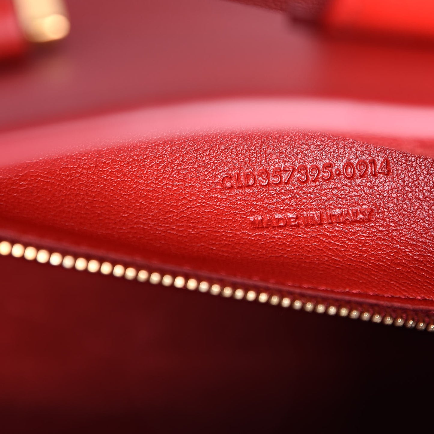 Calfskin Small Monogram Cabas Lipstick Red