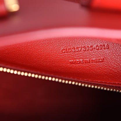 Saint Laurent Calfskin Small Monogram Cabas Lipstick Red 7 of 10