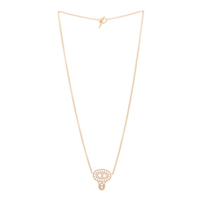 Hermes 18K Rose Gold Diamond Chaine D'Ancre Divine Pendant Necklace ST 3 of 6