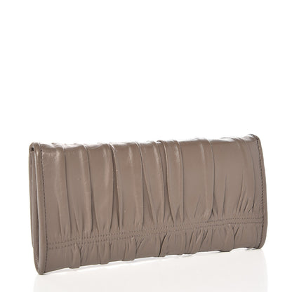 Prada Nappa Gaufre Continental Wallet Argilla 3 of 10