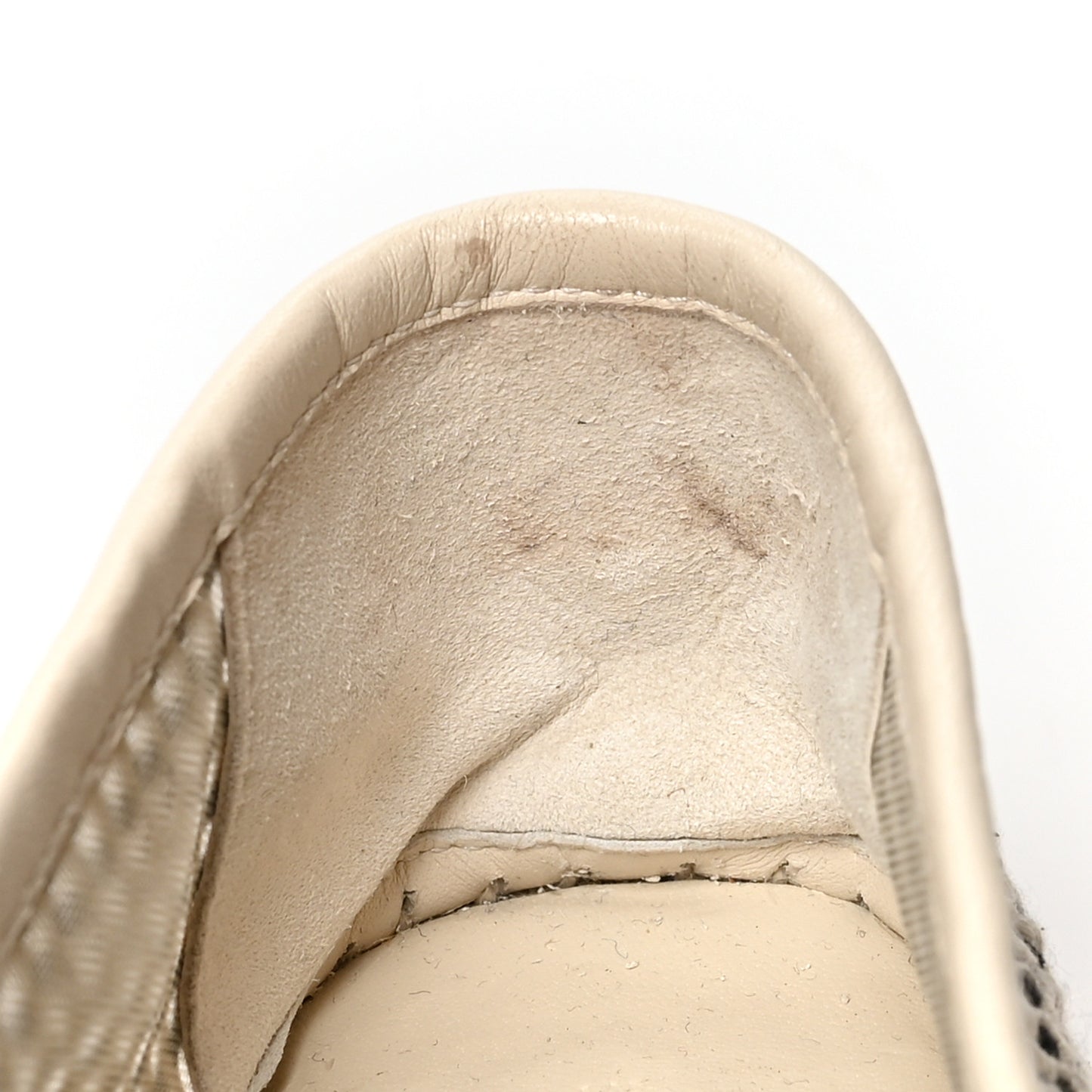 Mesh Grosgrain CC Espadrilles 38 Beige Black