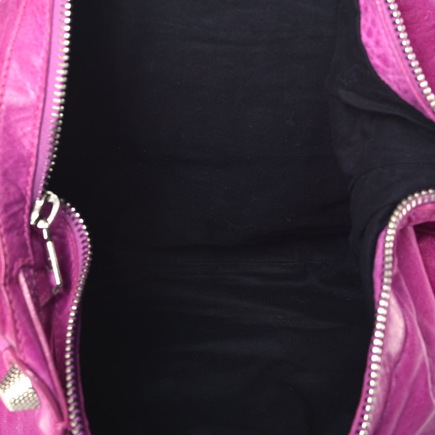 Agneau Giant 21 Silver Hardware Hobo Magenta