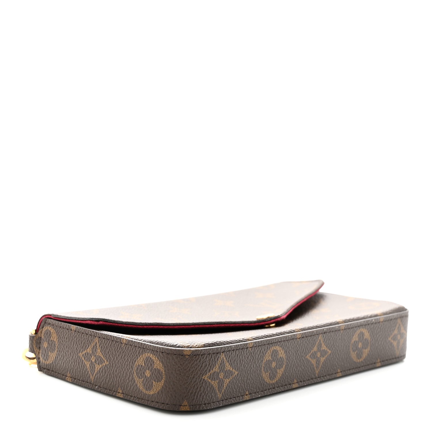 Louis Vuitton Monogram Pochette Felicie Chain Wallet Fuchsia 5 of 14