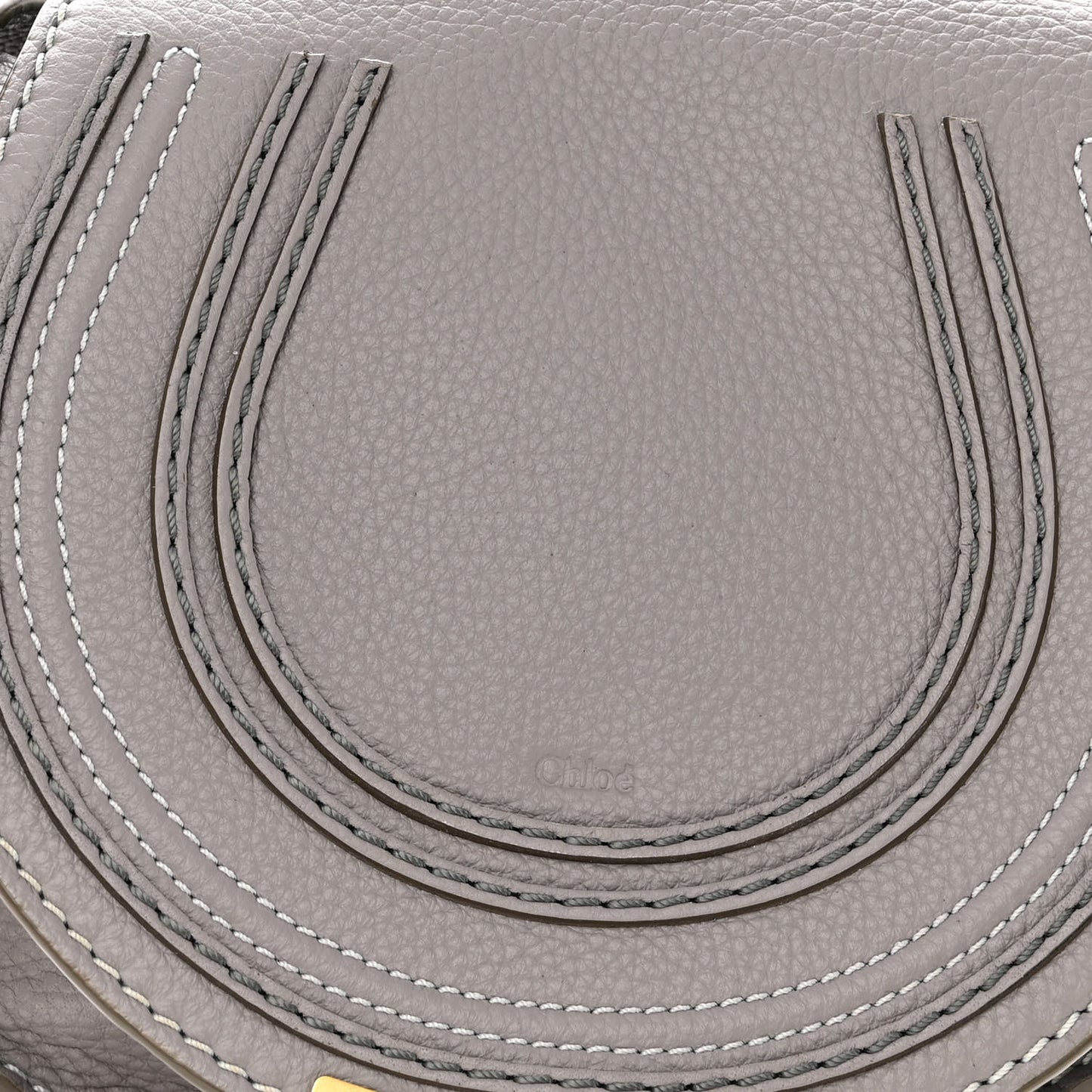 Calfskin Mini Marcie Round Crossbody Bag Cashmere Grey