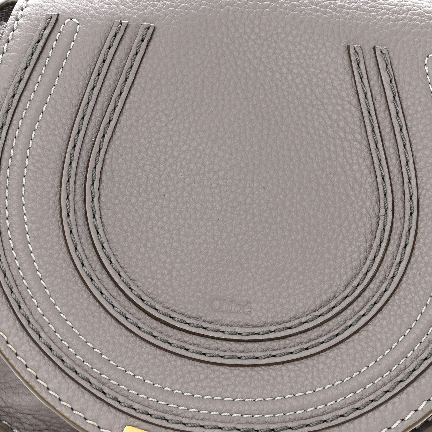 Chloe Calfskin Mini Marcie Round Crossbody Bag Cashmere Grey 6 of 8