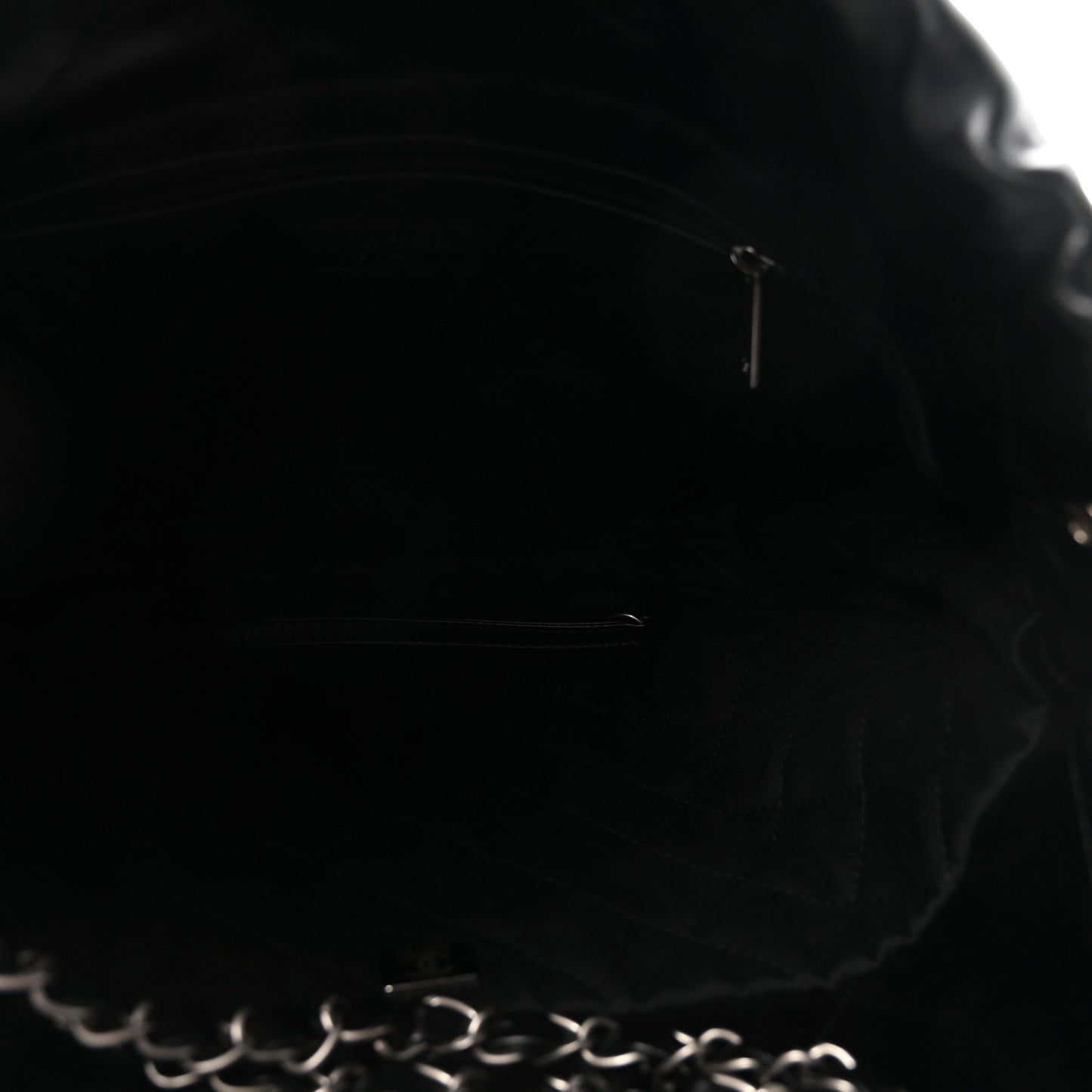 Shiny Calfskin Quilted Small Chanel 22 Black