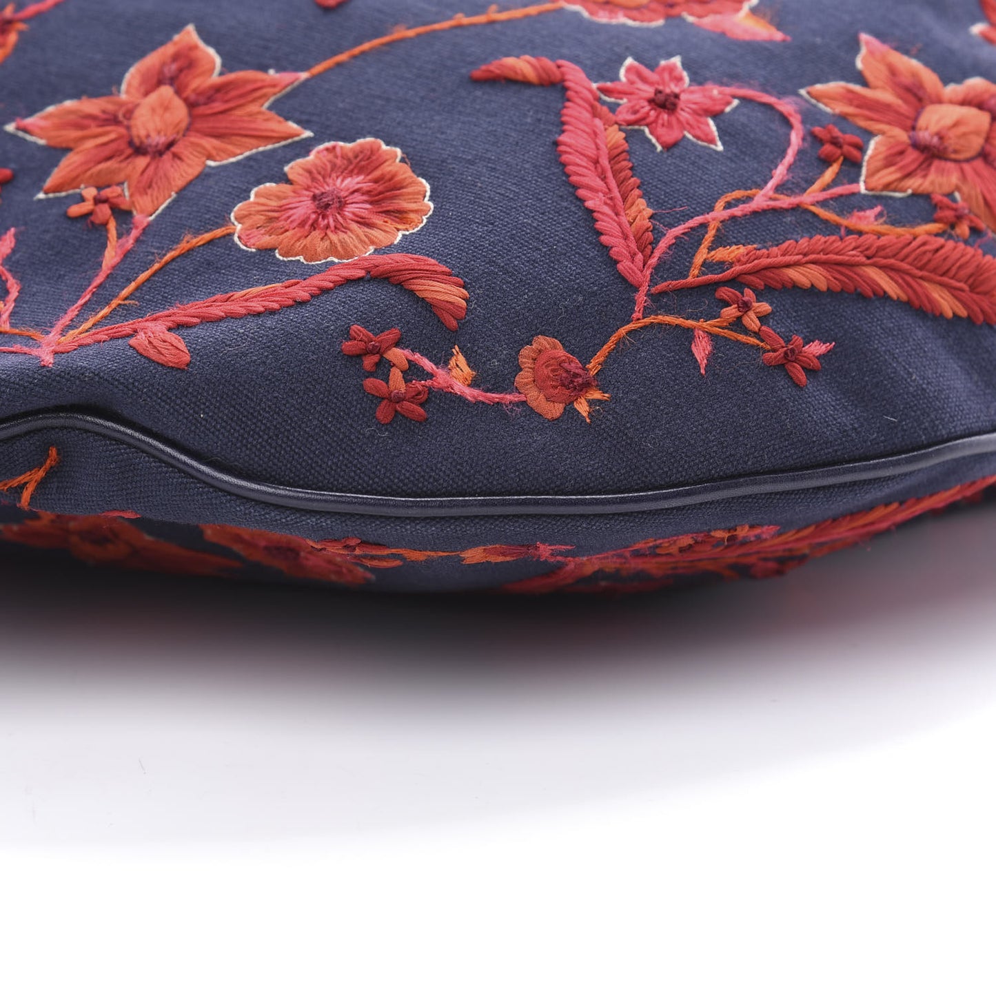 Canvas Embroidered Wave Hobo Blue Red