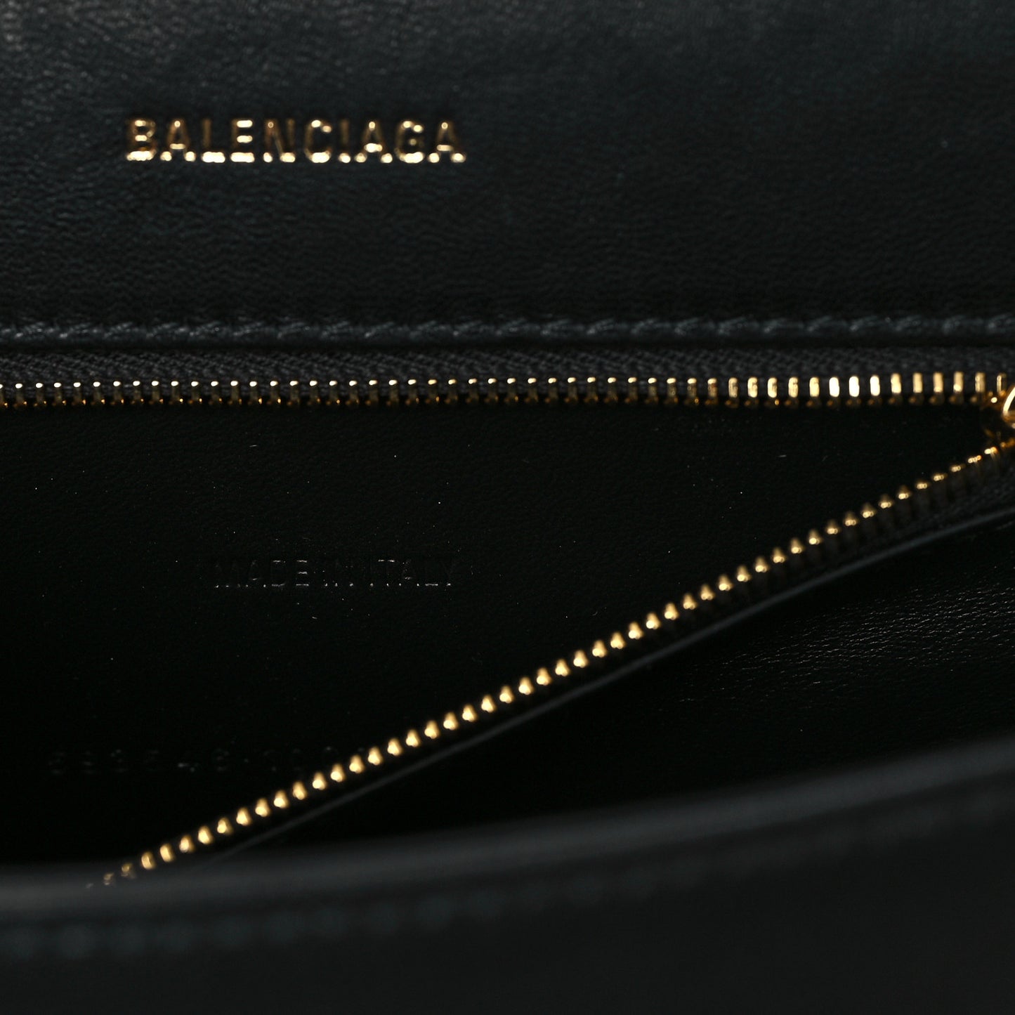 Nappa Calfskin Puffy Small Hourglass Top Handle Bag Black