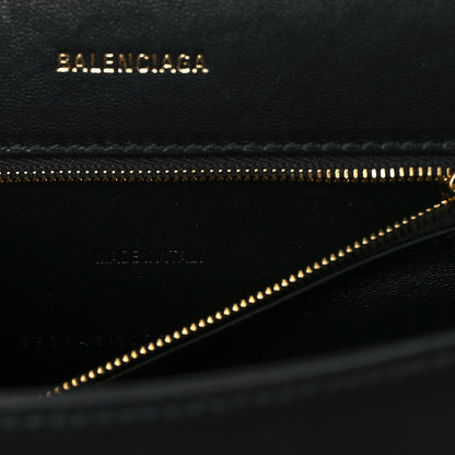Balenciaga Nappa Calfskin Puffy Small Hourglass Top Handle Bag Black 7 of 11