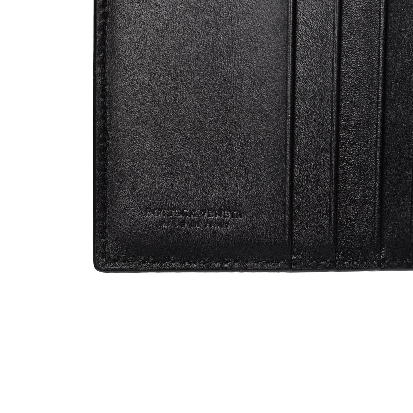 Nappa Intrecciato Bi-Fold Wallet Black